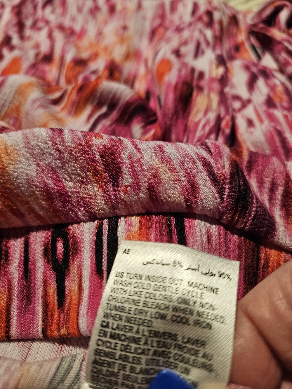 Vibrant Pink Patterned Maxi Wide Leg pants - Picture 6 of 9